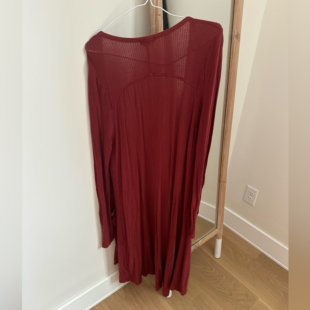 Takeout Long Ribbed Duster Cardigan - Picture 3 of 5